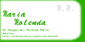 maria molenda business card